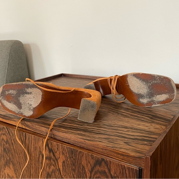 By Far lace up sandal heel shoes size 37 - Picture 6 of 8